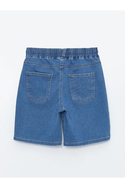 LC Waikiki Indigo Elastic Waist Boy Jean Shorts