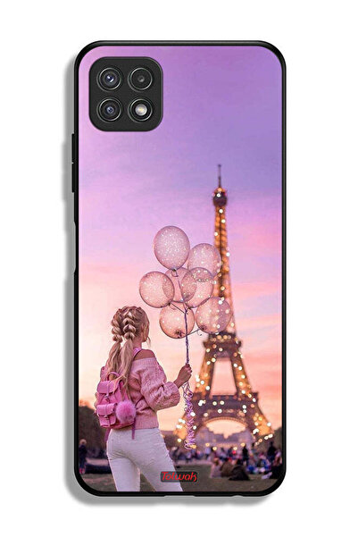 Tolwak غطاء حماية لهاتف سامسونج جالاكسي A22 5G بطبعة فتاة تحمل بالونات