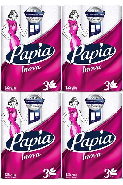 Papia Paper Towel (3 Layers) Inova Set of 48 (4Pk*12)