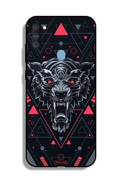 Tolwak غطاء واقي لغطاء حماية سامسونج جالاكسي A11 بغطاء تمرير الذئب