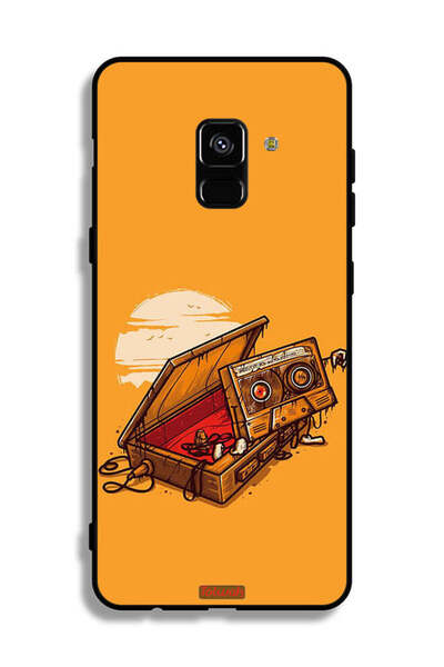Tolwak غطاء حماية لهاتف Samsung Galaxy A8 Plus (2018) - تصميم شريط كاسيت وشري...