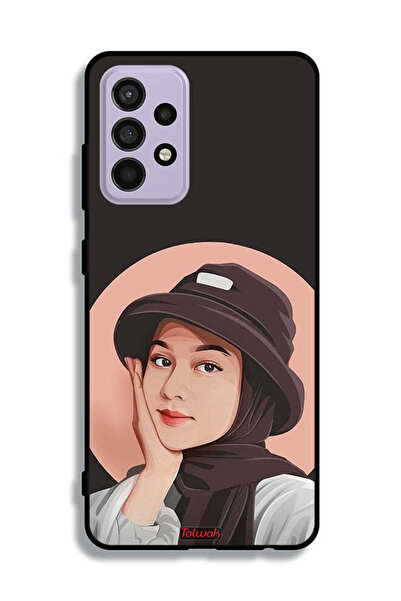Tolwak غطاء حماية لهاتف Samsung Galaxy A52s 5G بتصميم فتاة قبعة لطيفة ورسم فني