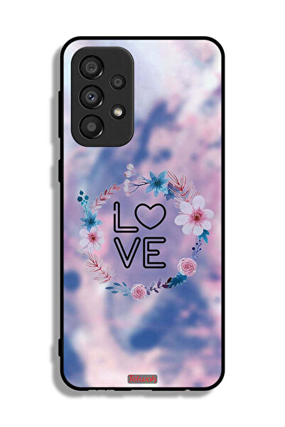 Tolwak غطاء حماية لهاتف سامسونج جالاكسي A33 5G برسومات زهور الحب وخاتم فني