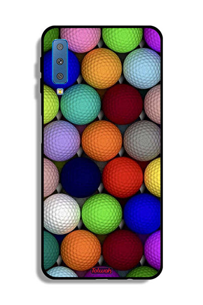 Tolwak غطاء حماية لهاتف Samsung Galaxy A7 (2018) بتصميم كرات فنية تجريدية