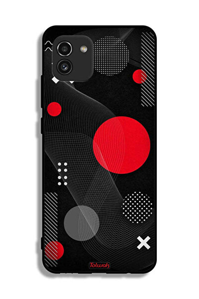 Tolwak Samsung Galaxy A03 Protective Case Cover Round And Cross Shape Pattern