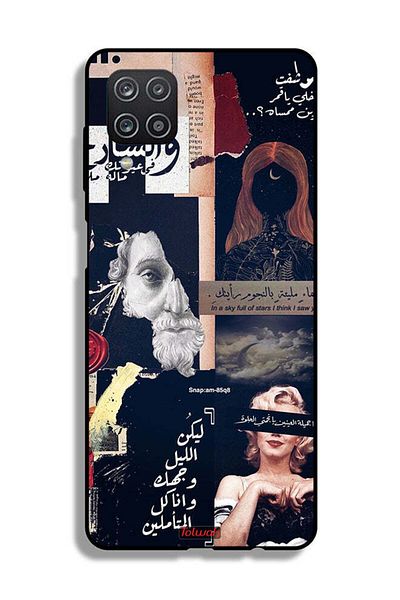 Tolwak غطاء حماية لهاتف سامسونج جالكسي M12 بعبارات عربية ووجوه مقطوعة