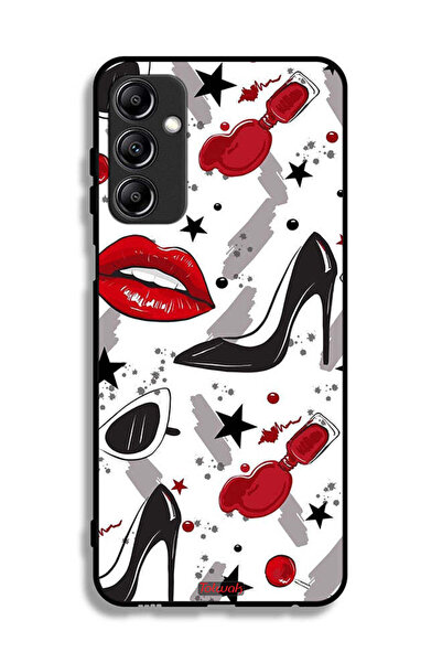 Tolwak Samsung Galaxy A14 5G Protective Case Cover Lipstick And Shoes Art
