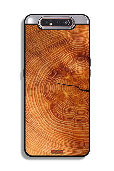Tolwak Samsung Galaxy A80 Protective Case Cover Crack Wood