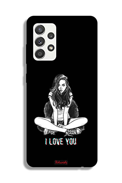 Tolwak غطاء حماية لهاتف سامسونج جالاكسي M32 5G برسومات "أحبك"