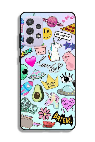 Tolwak غطاء حماية لهاتف سامسونج جالكسي A72 5G بملصقات جميلة