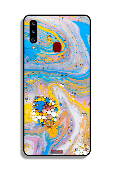 Tolwak غطاء حماية لهاتف سامسونج جالكسي A20s بأحجار كريمة ملونة تجريدية