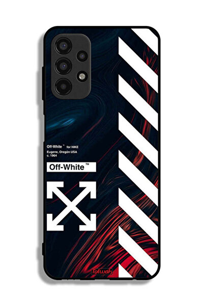 Tolwak Samsung Galaxy A13 4G Protective Case Cover Off White Sticker