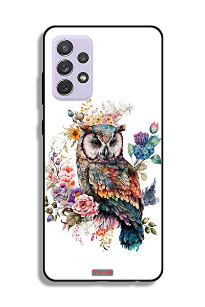 Tolwak Samsung Galaxy A72 5G Protective Case Cover Owl Abstract Art