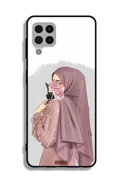 Tolwak غطاء حماية لهاتف سامسونج جالاكسي A22 4G بتصميم فتاة تحمل ورودًا