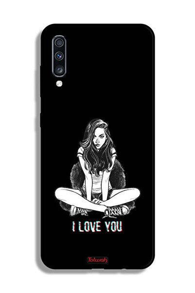 Tolwak غطاء حماية لهاتف سامسونج جالكسي A70 بطبعة "أحبك"
