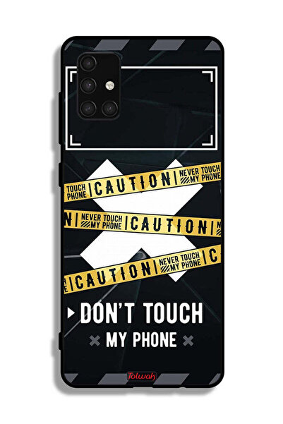 Tolwak Samsung Galaxy A71 4G Protective Case Cover Caution Never Touch My Phone