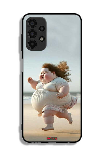 Tolwak Samsung Galaxy A13 4G Protective Case Cover Fatty Baby Girl Running