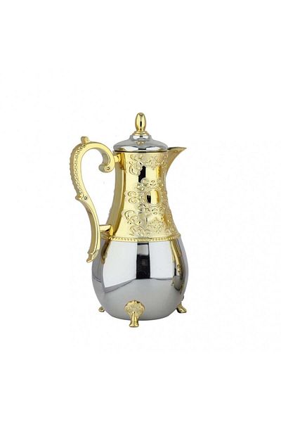 Dania Alaska Thermos Set 2 Pieces Nickel and Gold