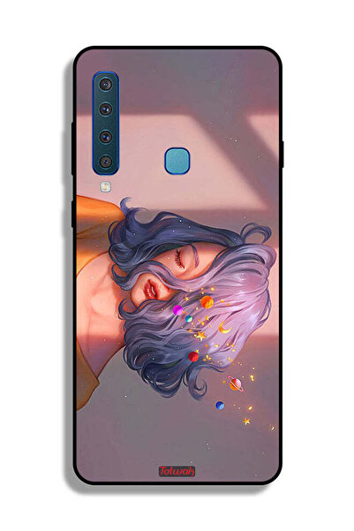 Tolwak غطاء حماية لهاتف Samsung Galaxy A9 (2018) بتصميم فتاة وفضاء
