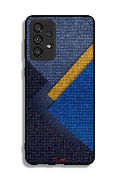Tolwak غطاء حماية لهاتف سامسونج جالاكسي A73 5G بنقشة مثلثات جلدية