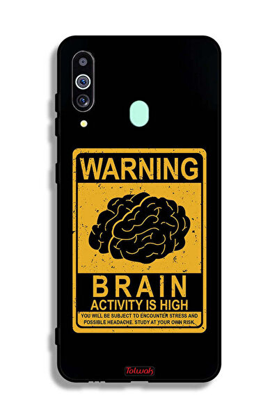 Tolwak غطاء حماية لهاتف Samsung Galaxy A60 تحذير من ارتفاع نشاط الدماغ