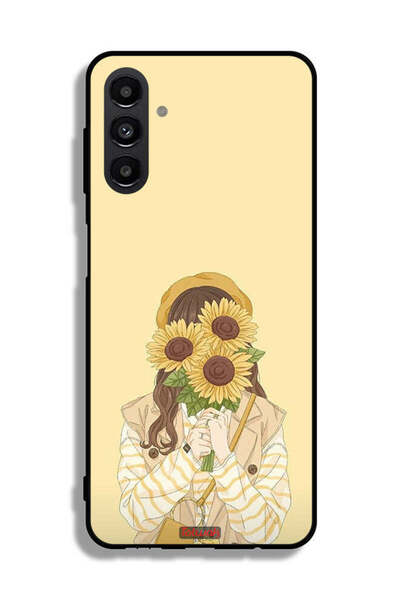 Tolwak Samsung Galaxy A13 5G Protective Case Cover Hide Face With Sunflowers