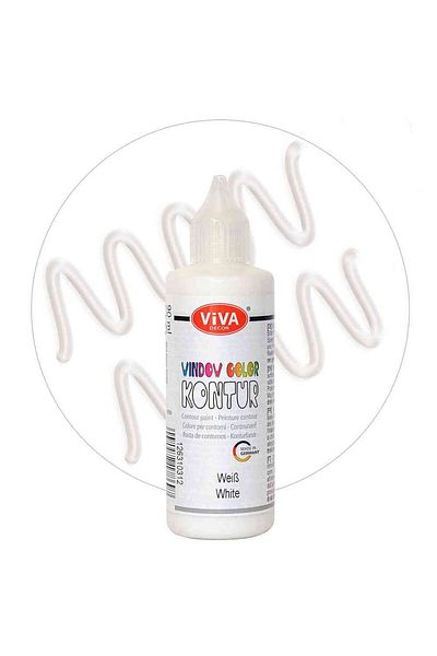 Viva Decor Contour for VIVA DECOR window paint, 90ml White