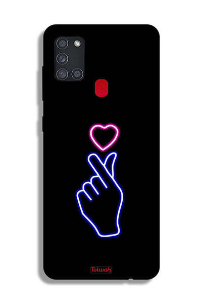 Tolwak غطاء حماية لهاتف سامسونج جالكسي A21s بتصميم قلب سناب