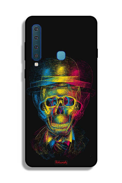 Tolwak غطاء حماية لهاتف Samsung Galaxy A9 (2018) بتصميم جمجمة وقبعة ملونة وفن...