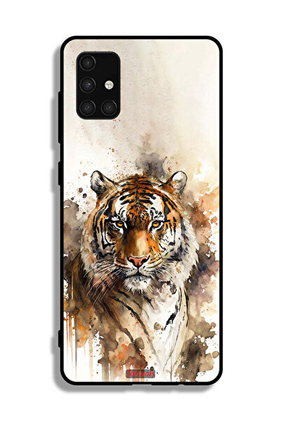 Tolwak غطاء حماية لهاتف سامسونج جالاكسي A71 4G بتصميم فن تجريدي من جلد الفهد