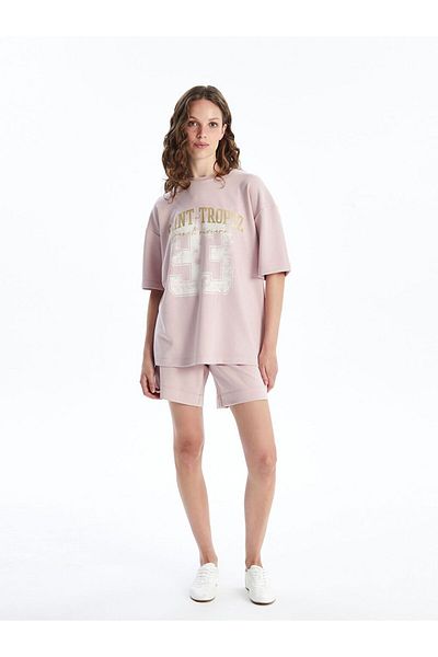 LC Waikiki Pink Women's Elastic Waist Plain Shorts