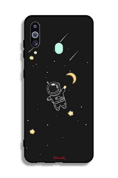 Tolwak غطاء حماية لهاتف Samsung Galaxy A60 بتصميم مشبك فني لرائد فضاء