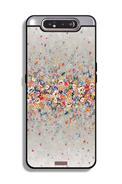 Tolwak غطاء حماية لهاتف Samsung Galaxy A80 بتصميم زهور صغيرة وفن تجريدي