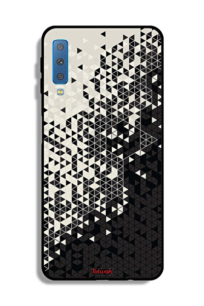 Tolwak سامسونج جالاكسي A7 (2018) سامسونج جالاكسي A7 (2018) غطاء واقي بنمط الفن الرقمي المثلث