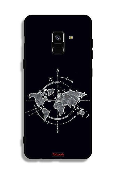 Tolwak غطاء حماية لهاتف Samsung Galaxy A8 Plus (2018) بتصميم فن البوصلة