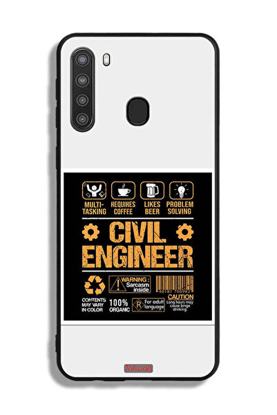 Tolwak غطاء حماية لهاتف Samsung Galaxy A21، ملصق مهندس مدني