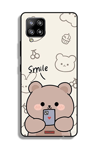 Tolwak غطاء حماية لهاتف سامسونج جالاكسي M42 5G برسومات الدب المبتسم