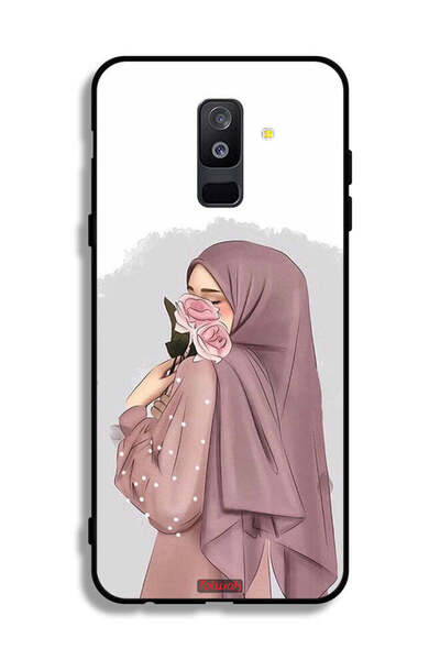 Tolwak غطاء حماية لهاتف سامسونج جالاكسي A6 بلس (2018) بتصميم فتاة تحمل ورودًا