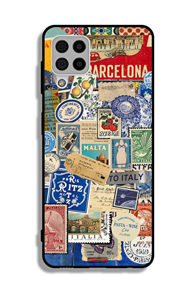 Tolwak Samsung Galaxy A22 4G Protective Case Cover Stickers Of Different Cities