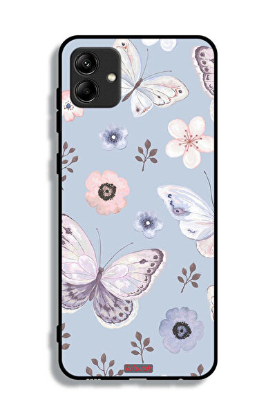 Tolwak Samsung Galaxy A04e Protective Case Cover Butterflies And Flowers