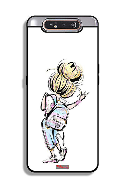 Tolwak غطاء حماية لهاتف سامسونج جالكسي A80 بتصميم فتاة العودة إلى المدرسة