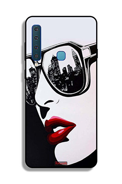 Tolwak غطاء حماية لهاتف Samsung Galaxy A9 (2018) بتصميم وجه فتاة وفن تجريدي