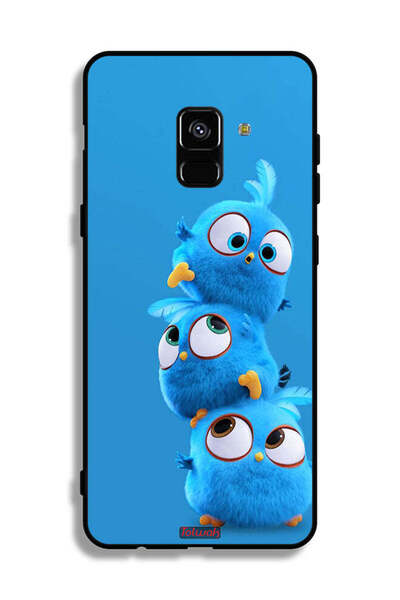 Tolwak غطاء حماية لهاتف سامسونج جالكسي A8 بلس (2018) بنقشة طيور لطيفة