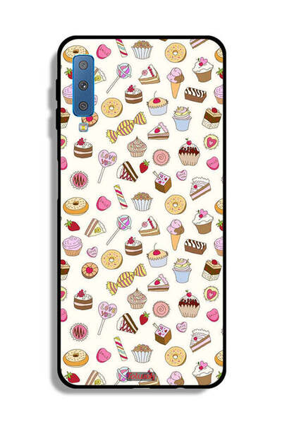 Tolwak غطاء حماية لهاتف Samsung Galaxy A7 (2018) بنمط العناصر المفضلة