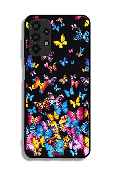 Tolwak Samsung Galaxy A13 4G Protective Case Cover Colorful Butterflies