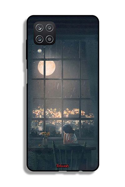 Tolwak غطاء حماية لهاتف Samsung Galaxy A12 مع صورة القمر
