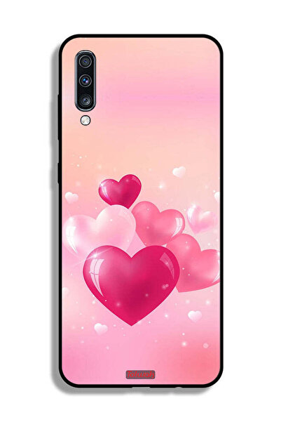 Tolwak Samsung Galaxy A70 Protective Case Cover Beautiful Hearts Art