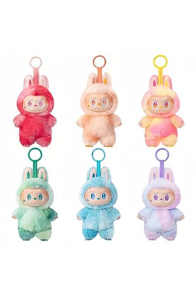 LABUBU 6-PACKS Doll Pendant Labubu 3rd Generation Macaron Vinyl Plush Doll 17cm