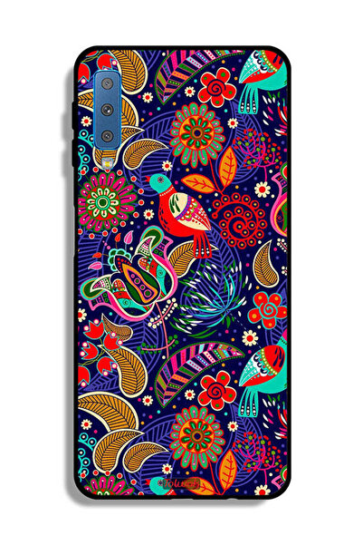 Tolwak غطاء حماية لهاتف Samsung Galaxy A7 (2018) بنقشة طيور وزهور
