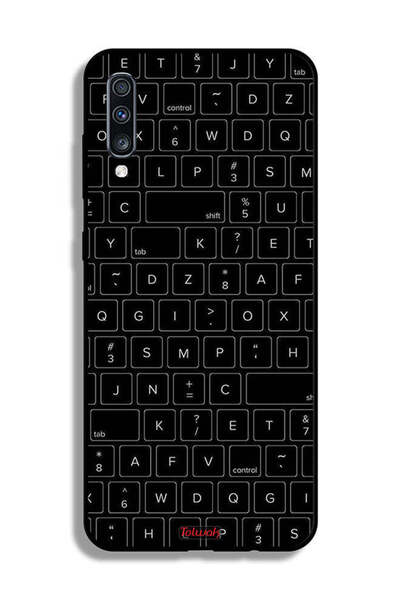 Tolwak غطاء حماية لهاتف Samsung Galaxy A70 بنمط مفاتيح لوحة المفاتيح العشوائية